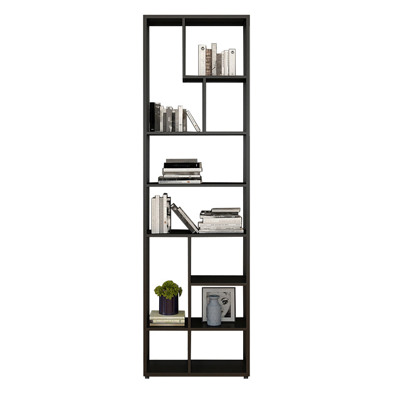 9.84"W Bookshelf Black Open Back Modern Style Bookcase for Home Office