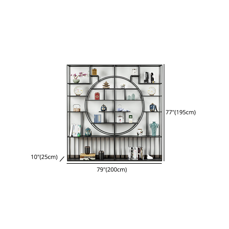 9.84"W Bookshelf Black Open Back Modern Style Bookcase for Home Office