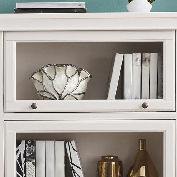 Wooden Vertical Bookcase Contemporary Closed Back Bookshelf for Home Office