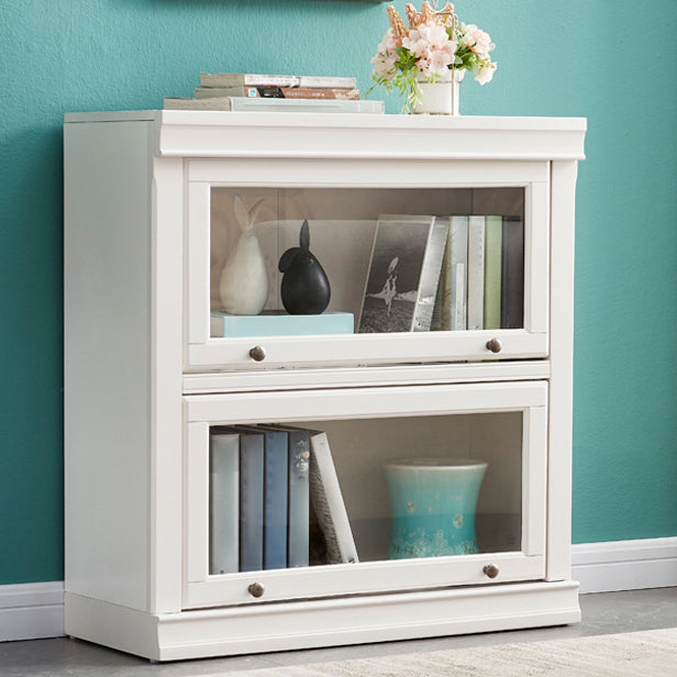 Wooden Vertical Bookcase Contemporary Closed Back Bookshelf for Home Office