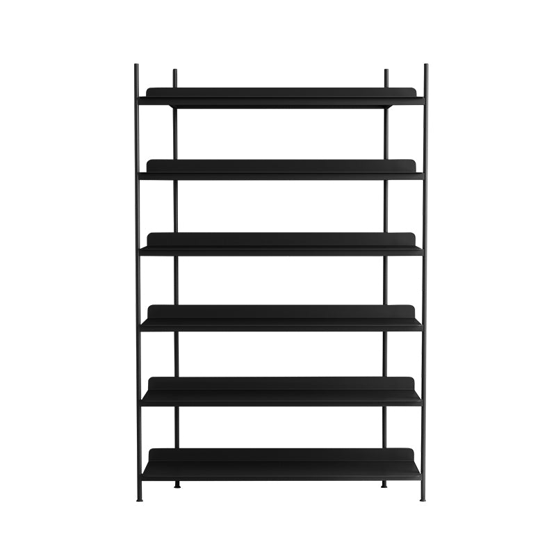 Contemporary Metal Etagere Bookshelf Open Office and Living Room Bookcase