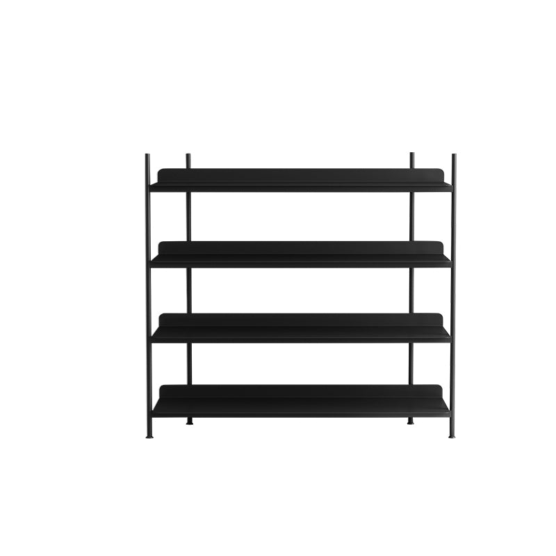 Contemporary Metal Etagere Bookshelf Open Office and Living Room Bookcase