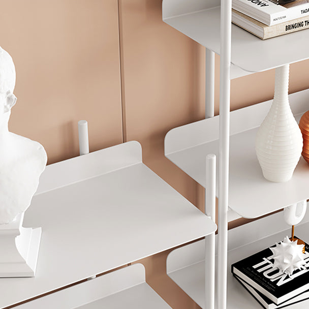 Contemporary Metal Etagere Bookshelf Open Office and Living Room Bookcase