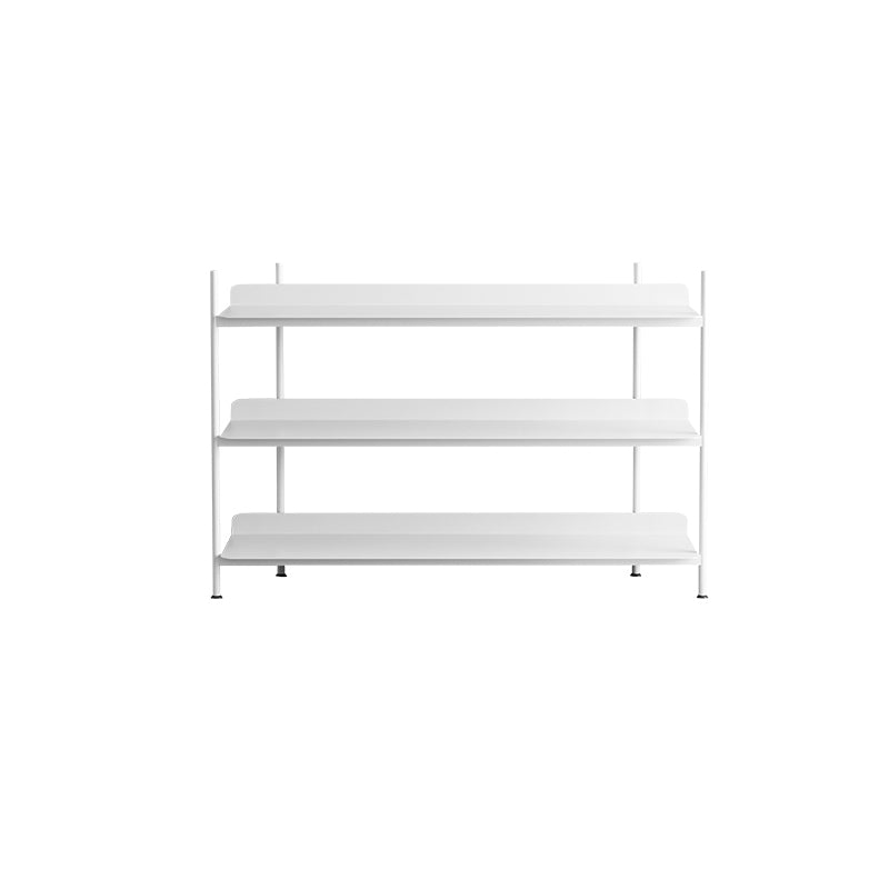 Contemporary Metal Etagere Bookshelf Open Office and Living Room Bookcase