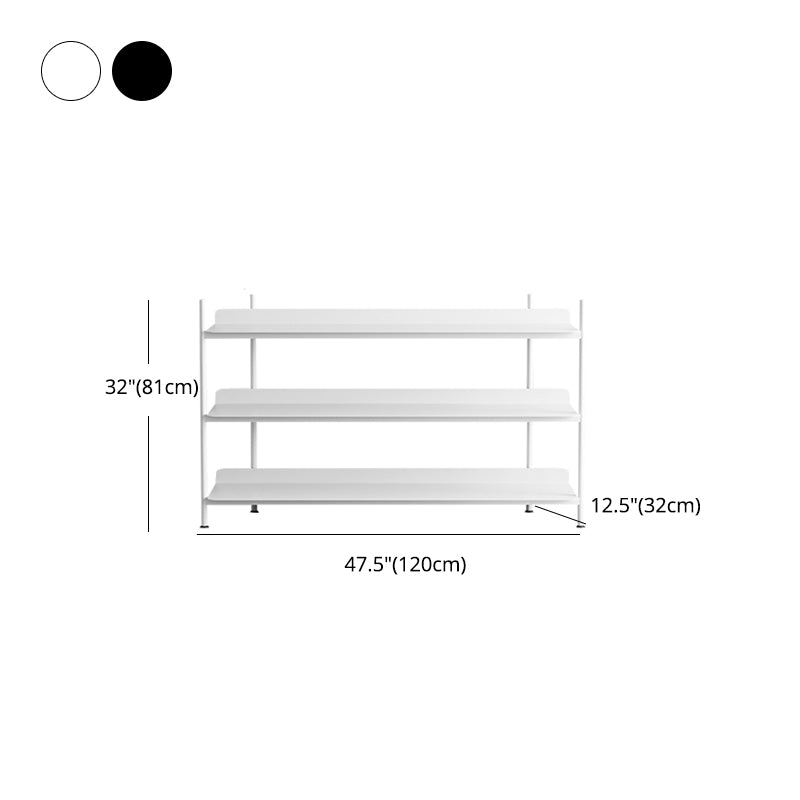 Contemporary Metal Etagere Bookshelf Open Office and Living Room Bookcase