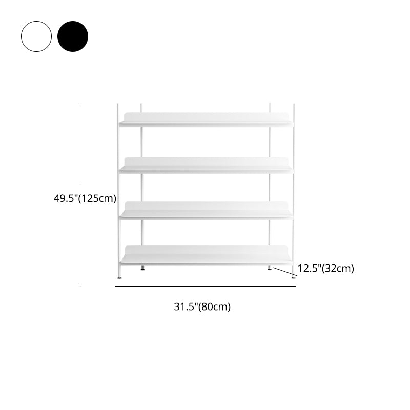 Contemporary Metal Etagere Bookshelf Open Office and Living Room Bookcase