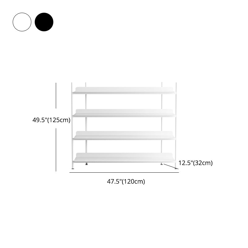 Contemporary Metal Etagere Bookshelf Open Office and Living Room Bookcase