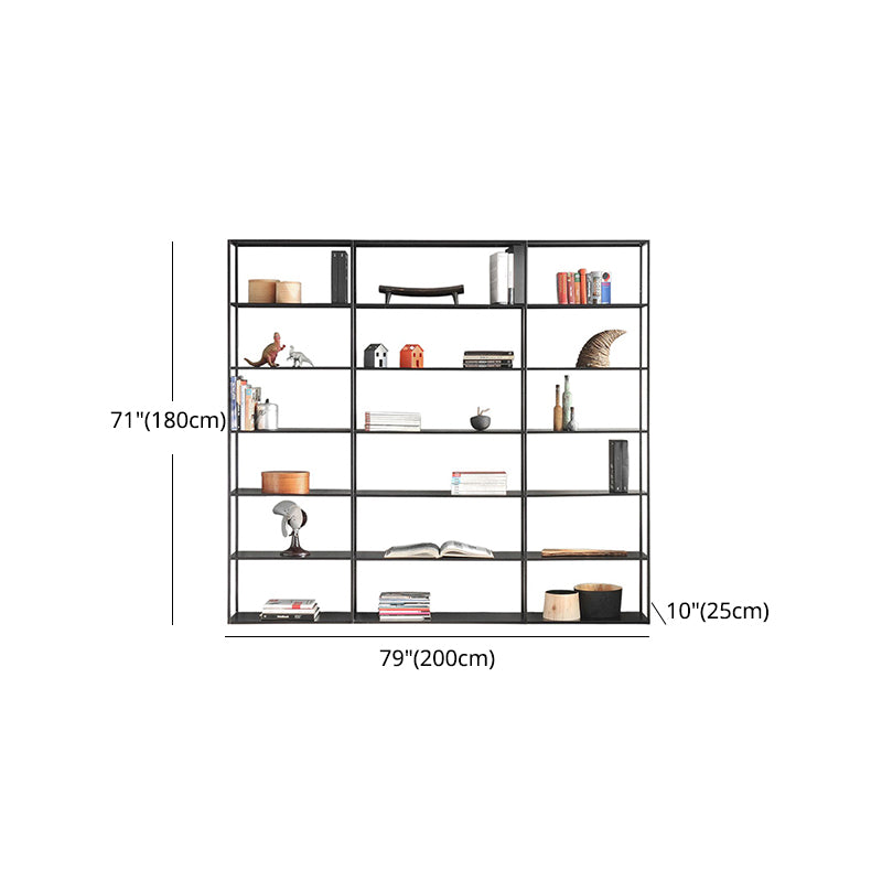 70.87"H Bookshelf Open Back Modern Style Bookcase for Home and Office