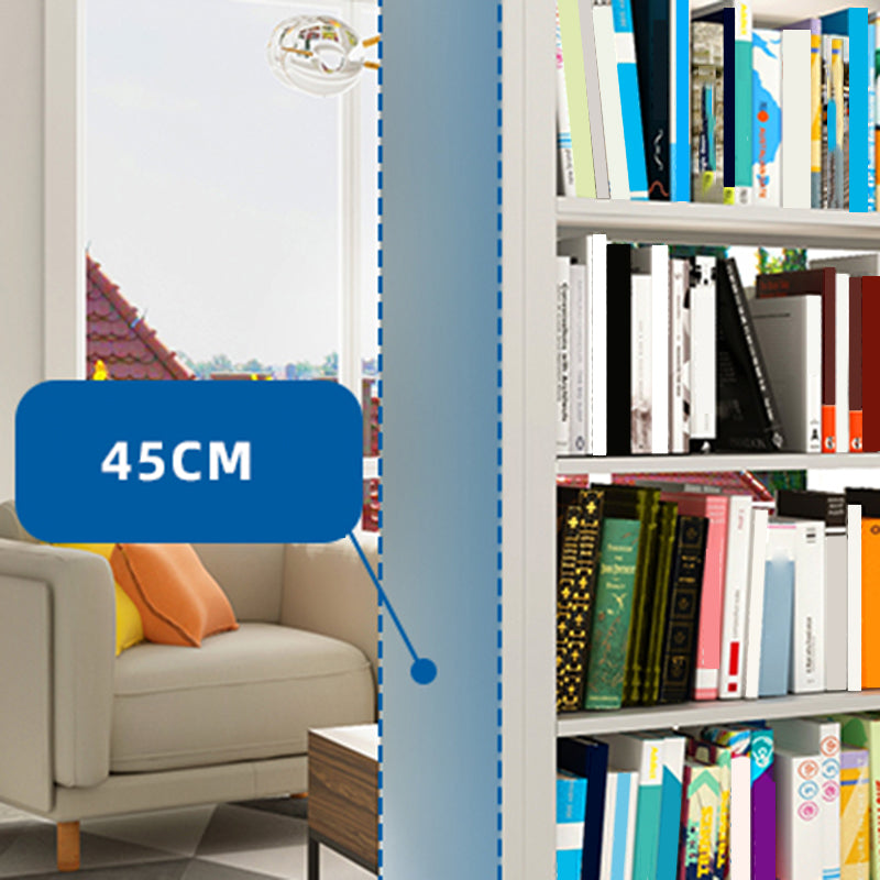 7 Shelf Metal Bookcase Contemporary Open Bookshelf for Home Office