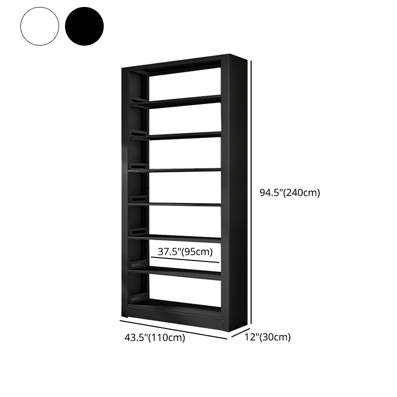 7 Shelf Metal Bookcase Contemporary Open Bookshelf for Home Office