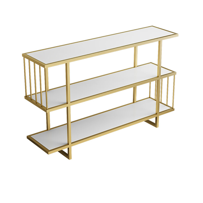 Modern Style Etagere Bookcase Open Back Metal Home Bookshelf