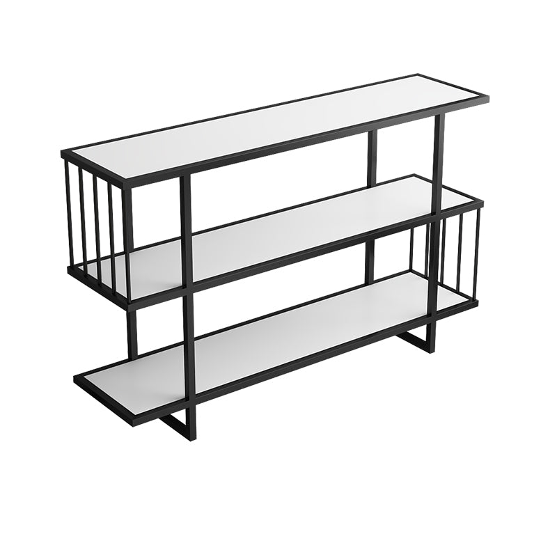 Modern Style Etagere Bookcase Open Back Metal Home Bookshelf