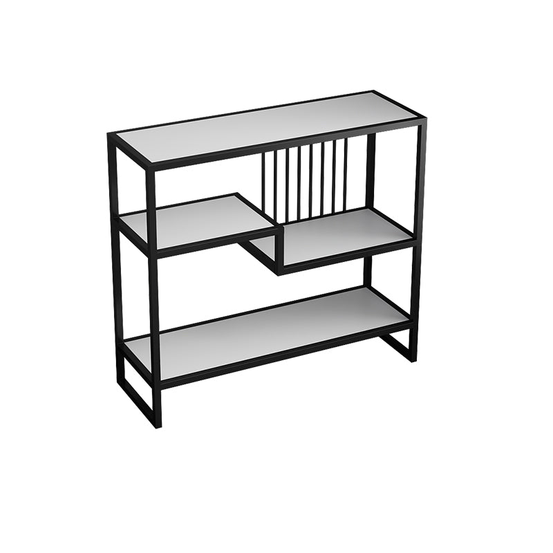 Modern Style Etagere Bookcase Open Back Metal Home Bookshelf