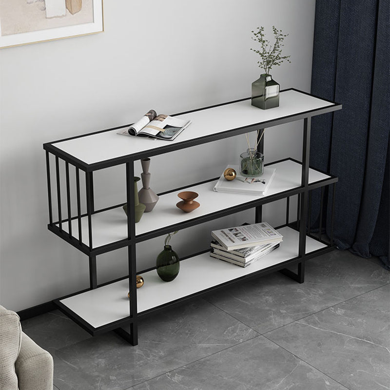 Modern Style Etagere Bookcase Open Back Metal Home Bookshelf