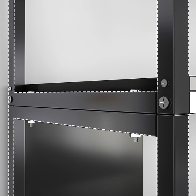 Vertical Metal Frame Etagere Bookshelf Manufactured Wood Shelf Bookcase for Living Room