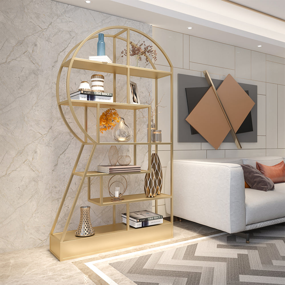 Urban Metal Etagere Bookshelf Vertical Open Bookcase for Home Office