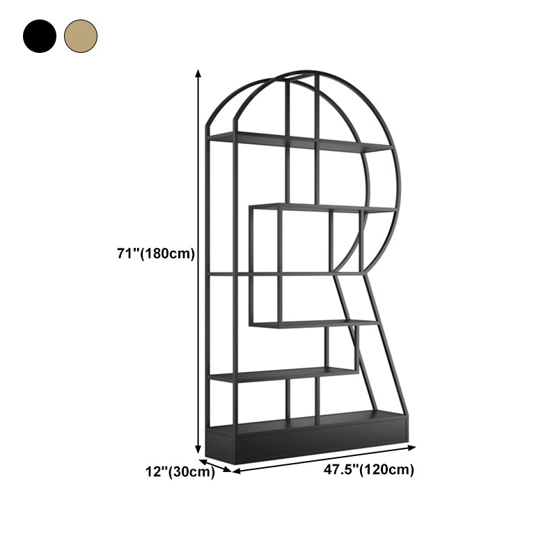 Urban Metal Etagere Bookshelf Vertical Open Bookcase for Home Office