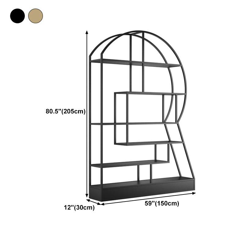 Urban Metal Etagere Bookshelf Vertical Open Bookcase for Home Office