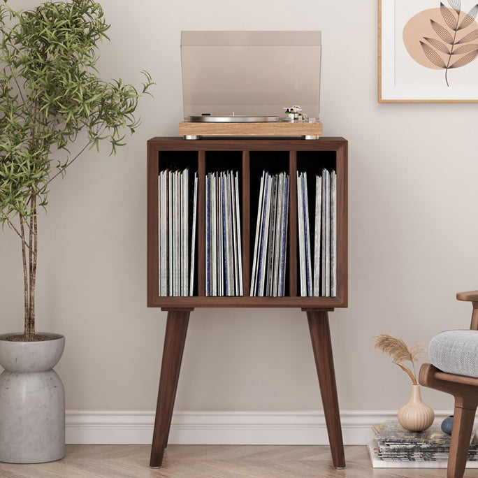 Contemporary Style Standard Bookcase Wooden Vertical Closed Back BookShelf