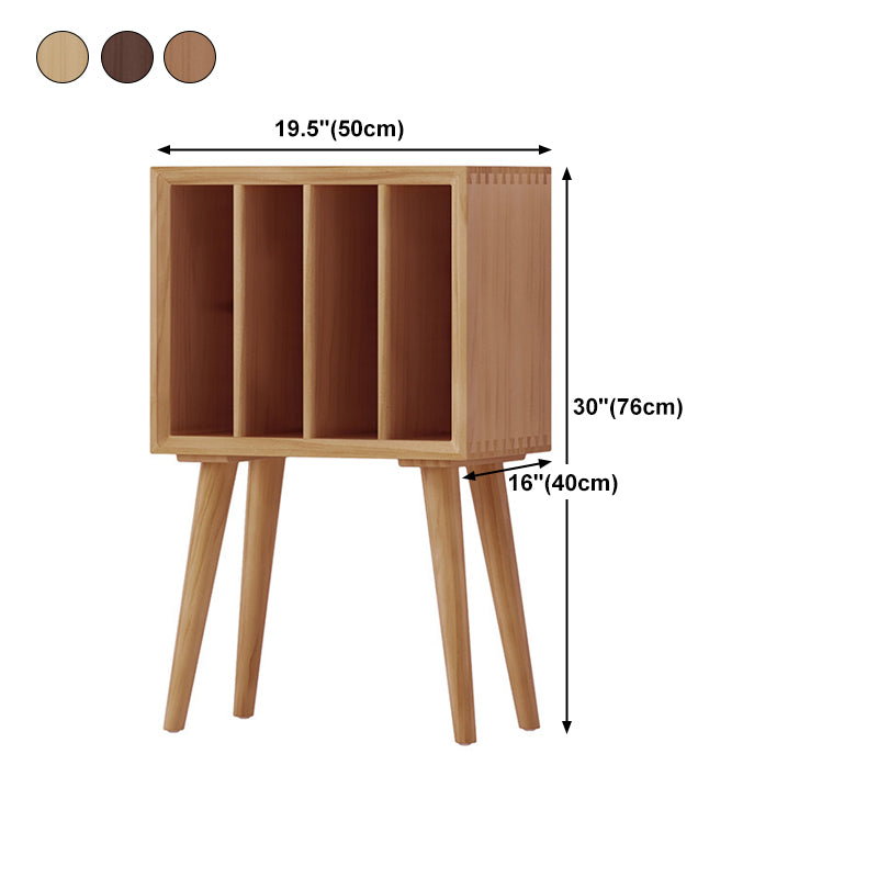 Contemporary Style Standard Bookcase Wooden Vertical Closed Back BookShelf