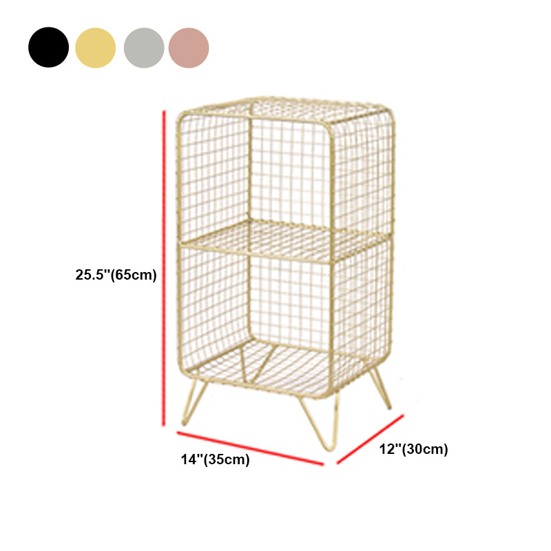 Modern Style Bookcase Standard Closed Back Metal Bookshelf for Home