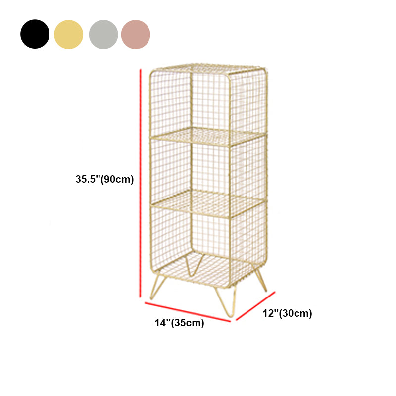Modern Style Bookcase Standard Closed Back Metal Bookshelf for Home