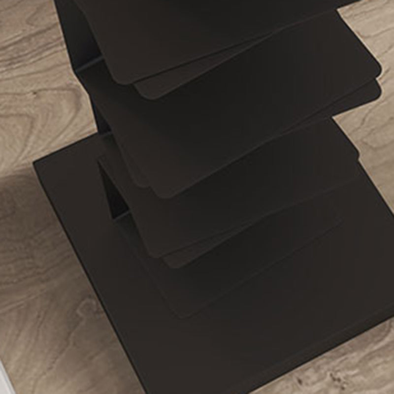 Modern Style Bookshelf Vertical Metal Closed Back Bookcase for Home