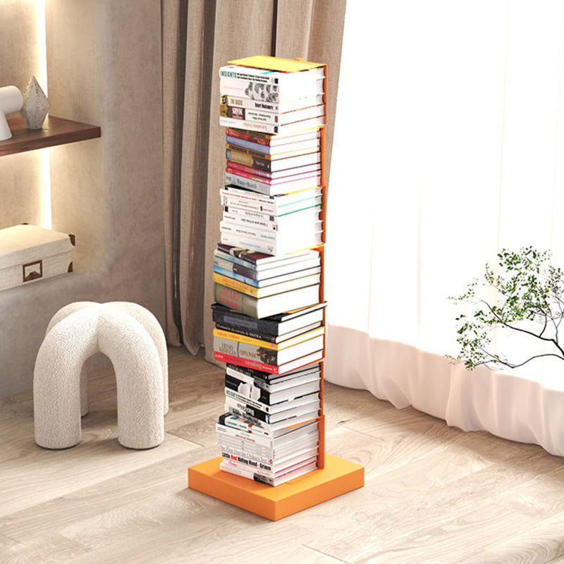 Modern Style Bookshelf Vertical Metal Closed Back Bookcase for Home