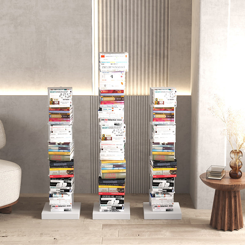 Modern Style Bookshelf Vertical Metal Closed Back Bookcase for Home
