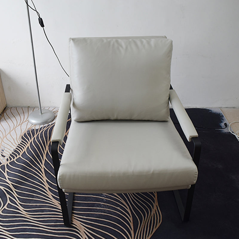 Bonded Leather/Linen Arm Chair 27.5 "L x 34.2"W x 31.4"H Arms Included Chair