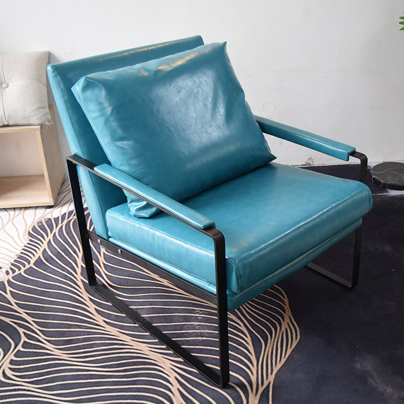 Bonded Leather/Linen Arm Chair 27.5 "L x 34.2"W x 31.4"H Arms Included Chair