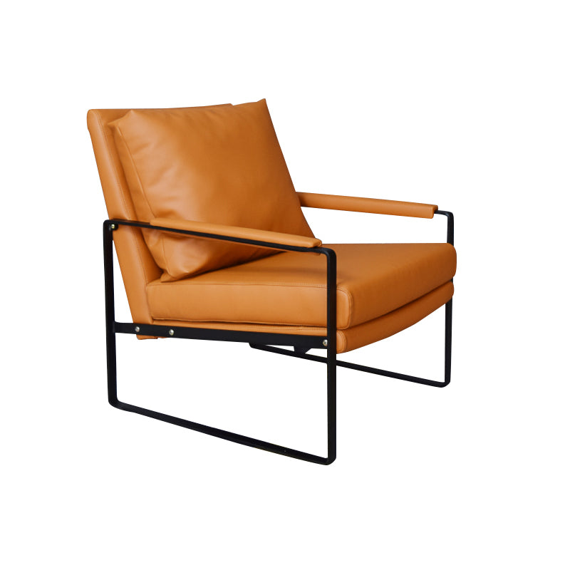 Bonded Leather/Linen Arm Chair 27.5 "L x 34.2"W x 31.4"H Arms Included Chair