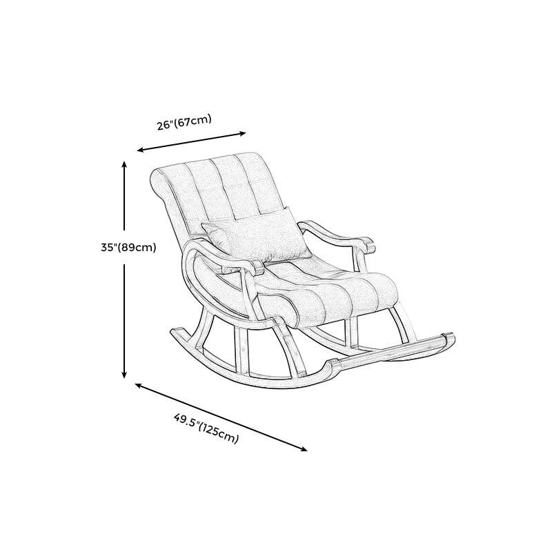 26.37" L x 49.21" W x 35.03" H Lounge Chair Solid Wood Accent Chair for Living Room