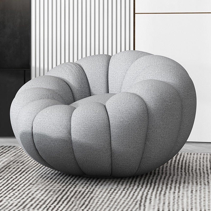 Faux Leather/Faux Fur Chair 37.4" L x 37.4" W x 25.6" H Convertible Chair