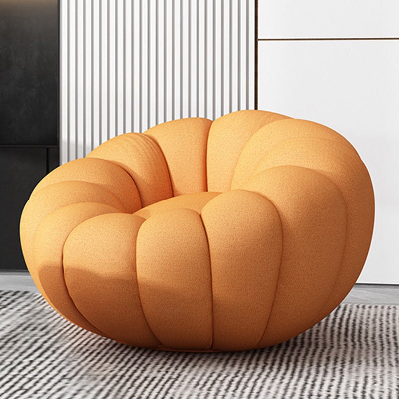 Faux Leather/Faux Fur Chair 37.4" L x 37.4" W x 25.6" H Convertible Chair