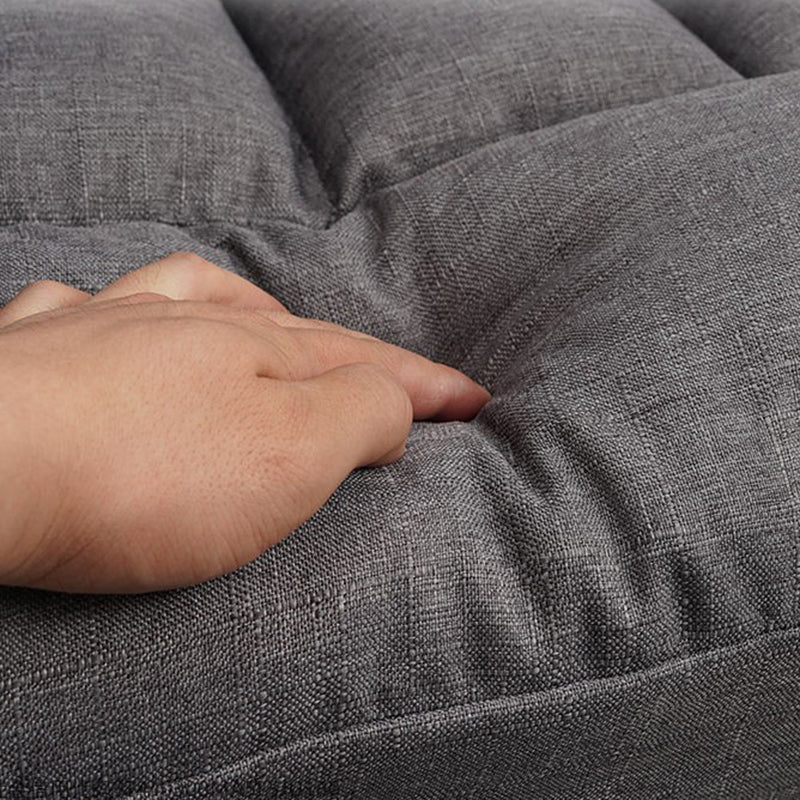 24.80" L x 25.59" W x 37.79" H Linen Convertible Chair Four-Leg Solid Wood Accent Chair