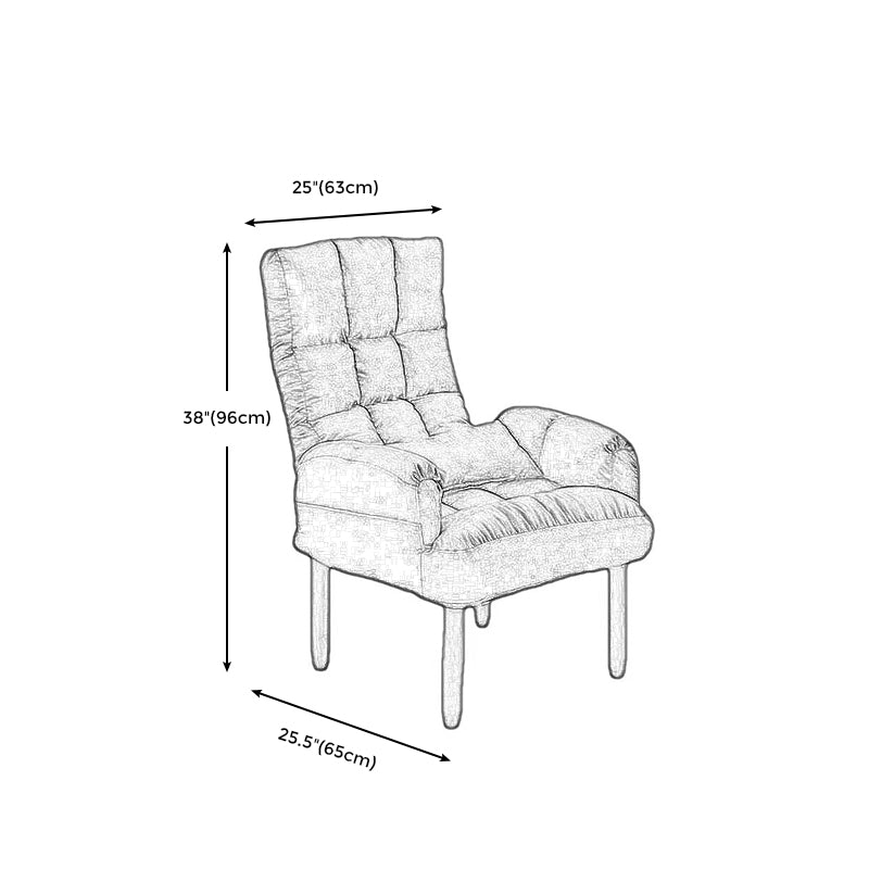24.80" L x 25.59" W x 37.79" H Linen Convertible Chair Four-Leg Solid Wood Accent Chair