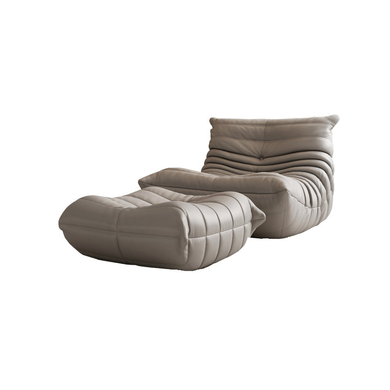 Fabric/Faux Leather Chair 33.4" L x 43.3" W x 30.3 " H Armless Chair for Living Room