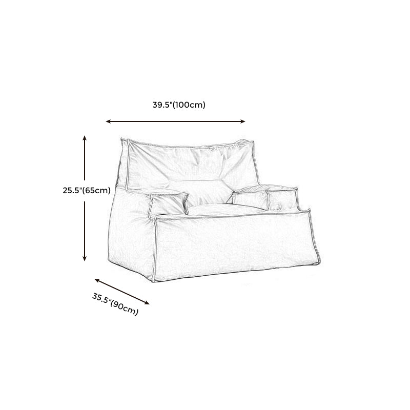 Faux Leather Arm Chair 39.3"L x 35.4" W x 25.5" H Arms Included Chair for Bedroom