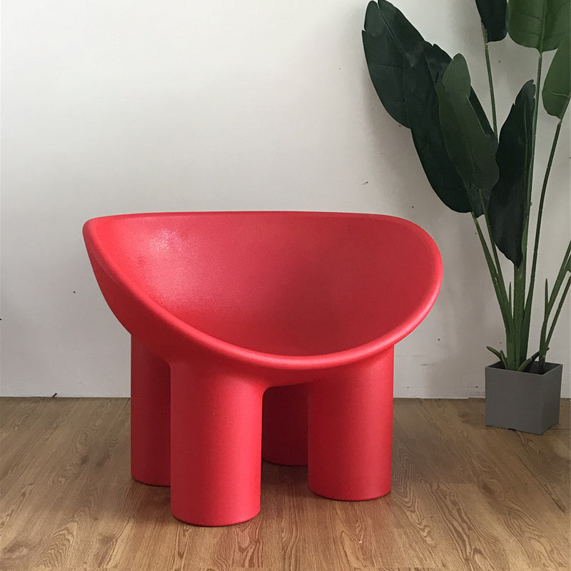 Four Leg Papasan Chair Armless Accent Chair with Fixed Back for Licing Room