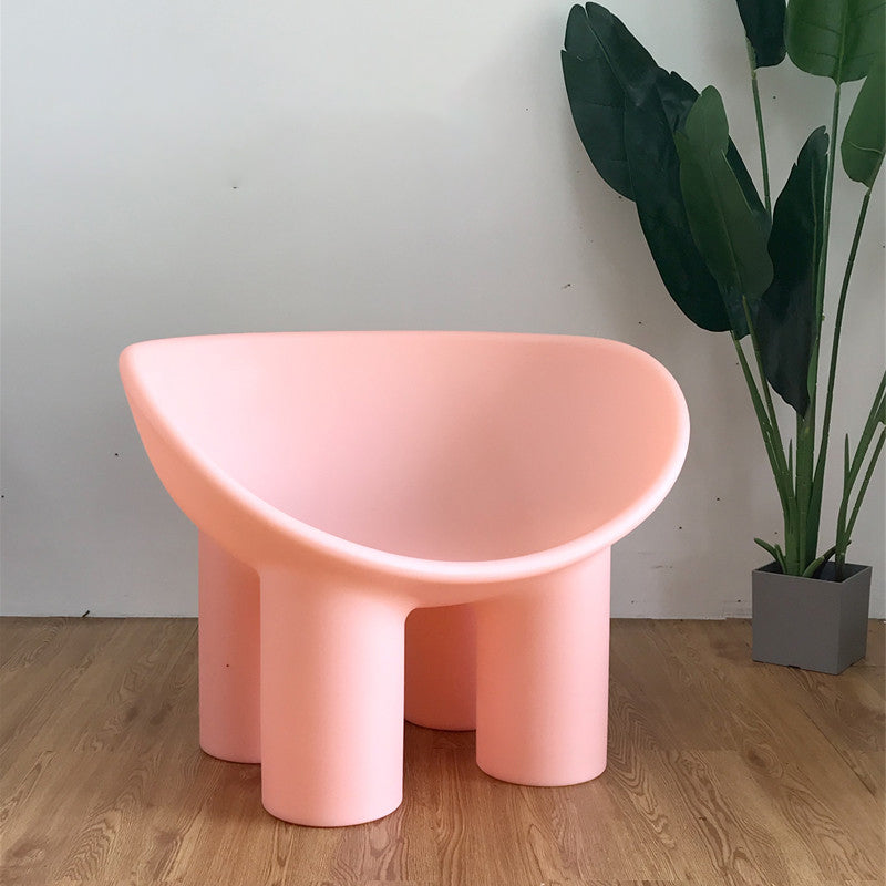 Four Leg Papasan Chair Armless Accent Chair with Fixed Back for Licing Room