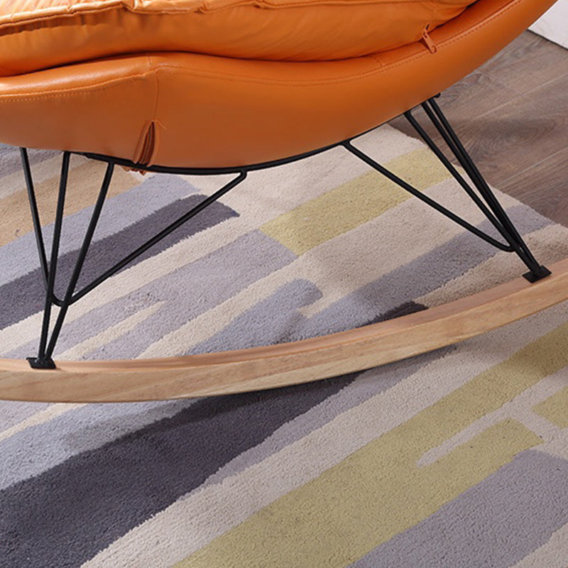 26.77" L x 37.40" W x 34.64" H Reclining Armless Lounge Chair with Sewn Pillow Back