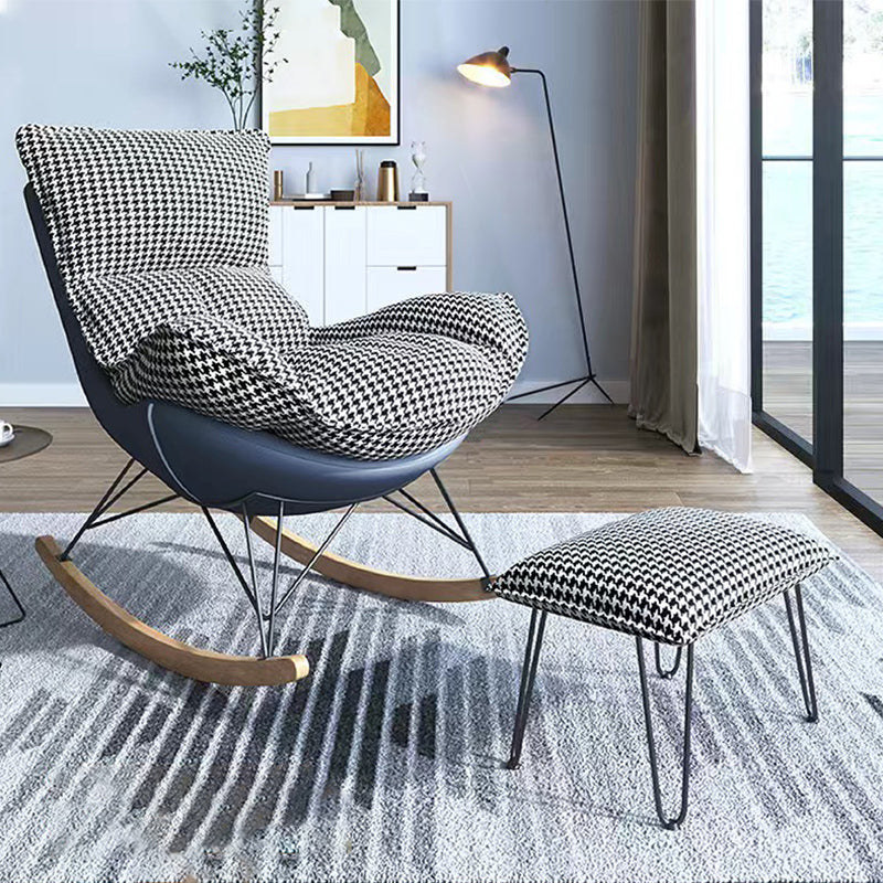 26.77" L x 37.40" W x 34.64" H Reclining Armless Lounge Chair with Sewn Pillow Back