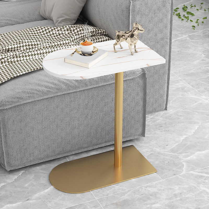 Modern Pedestal End Side Table Mental Sofa Side End Table for Living Room