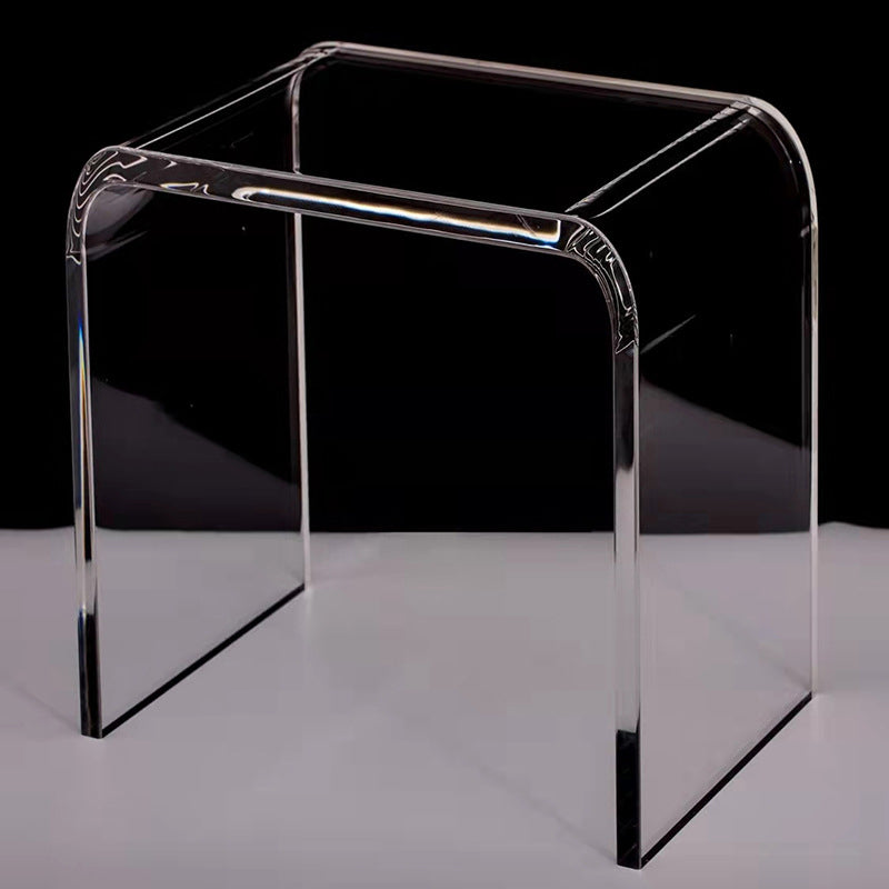 Acrylic Living Room Side Table Modern Rectangular Sled End Table