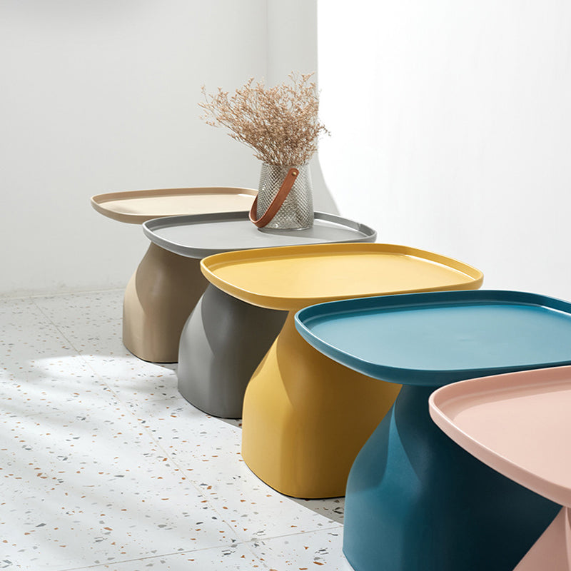 1 Single Modern Plastic Round Coffee Table Pedestal Cocktail Table