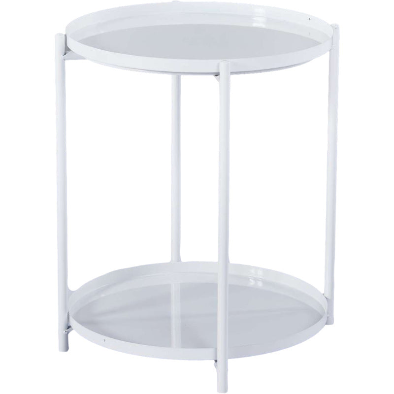 1 Single Modern Round Metal Coffee Table with Four Legs for Living Room