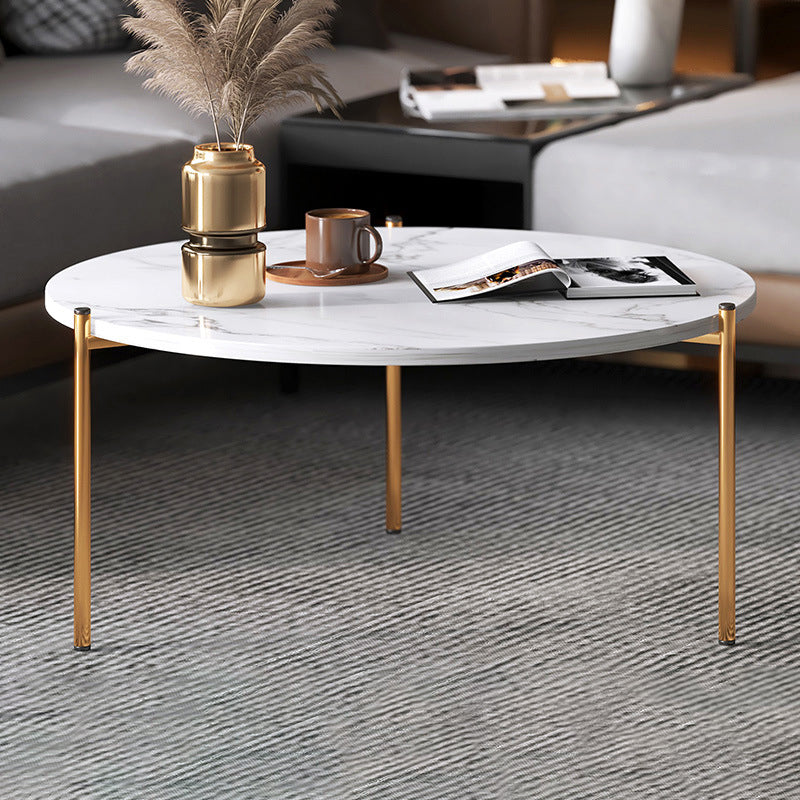 Round Coffee Table Contemporary 3 Legs Cocktail Table for Home