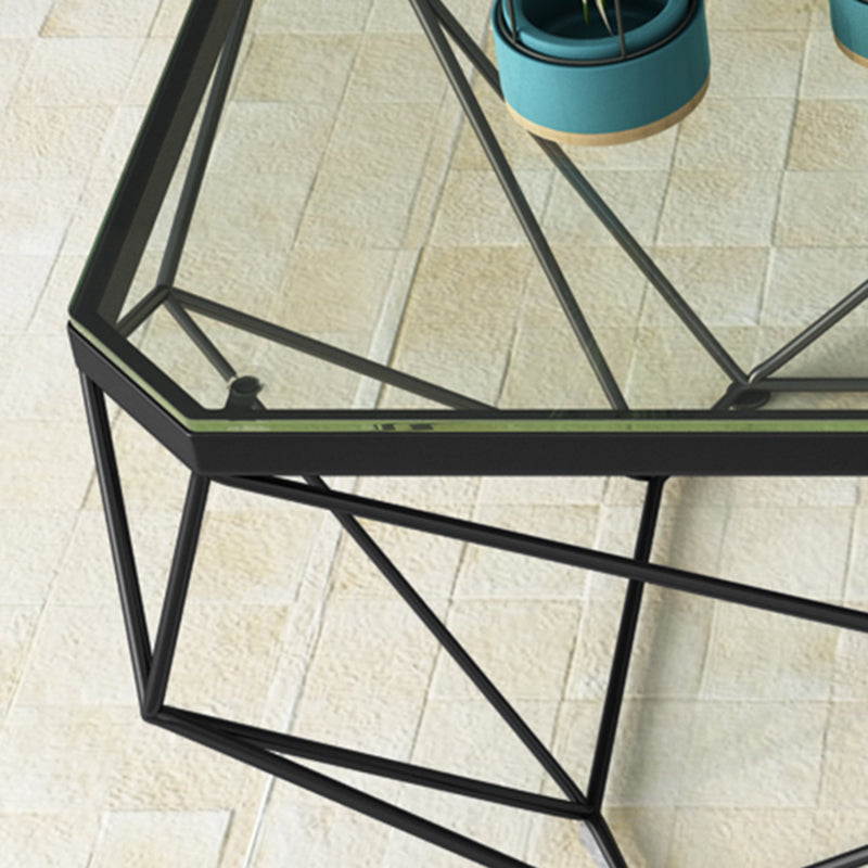 Contemporary Glass Cocktail Table Frame Coffee Table for Dining Room