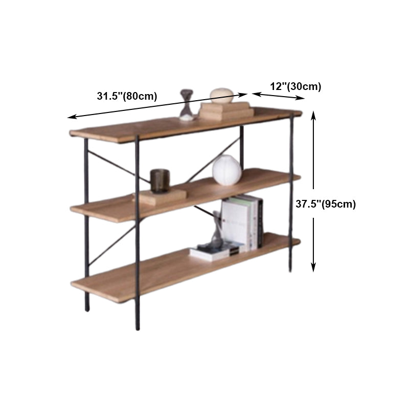 Modern Solid Wood Bookshelf Rectangular Shelves Bookcase for Home Office